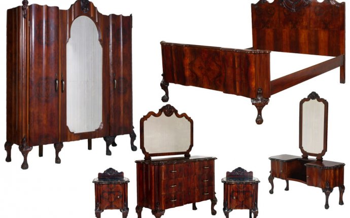 Antique Chippendale Furniture Set 1930s Italian Bedroom - MAM23