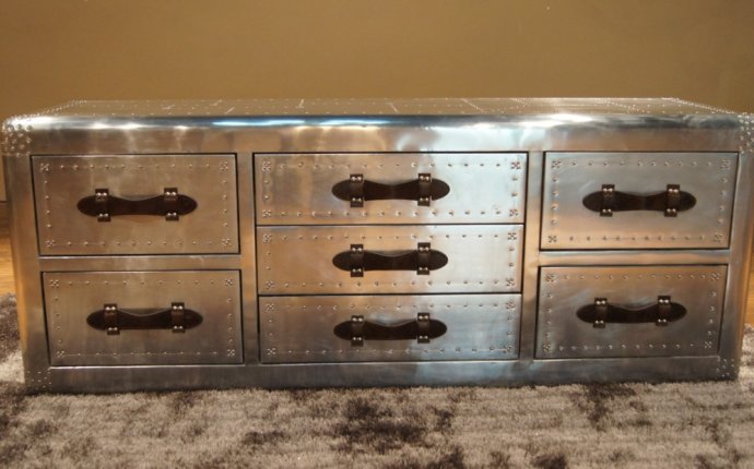 Decoration Metal Vintage Furniture With Vintage Metal Drawers