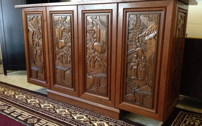 Expandable Carved Teak Bar - Yelp