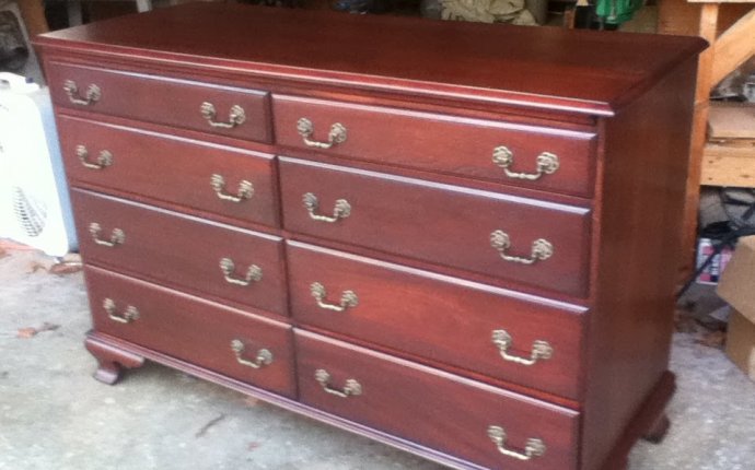 How to refinish a mahogany dresser - YouTube