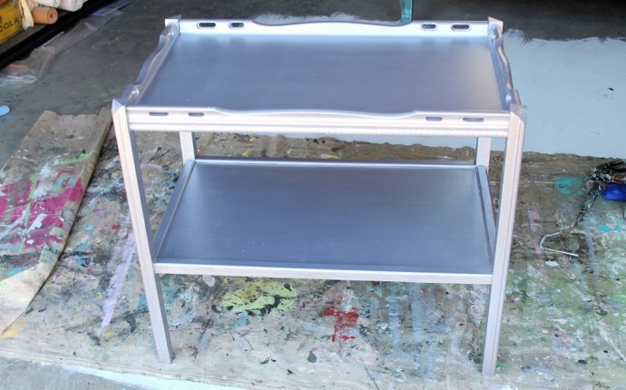 Metallic Silver Furniture Antiquing Process