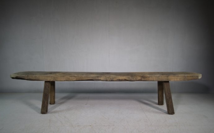 Welsh Antique Primitive Oak Estate Bench Seat | Antique furniture