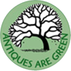 Antiques are sustainable green logo.