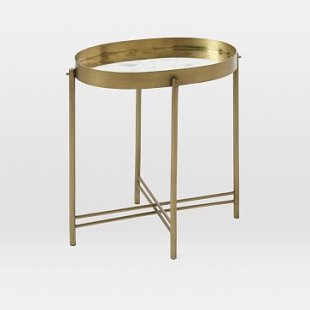 Brass Tray Side Table