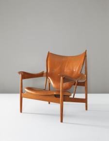 Finn Juhl, 'Chieftain' armchair, circa 1950. Teak, leather. 93.7 x 102.9 x 90.8 cm. Executed by cabinetmaker Niels Vodder, Denmark. Price est.: £150,000 - 250,000. SOLD FOR £290,500 in September 2014 at Phillips