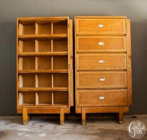 found vintage oak medical filing cabinets by staverton