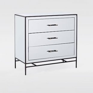 Mirrored Storage 3 Drawer Dresser