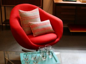 red-modern-accent-chair